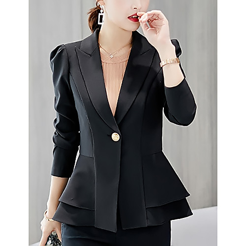 

Women's Blazer Peaked Lapel Black / Blushing Pink / Royal Blue S / M / L