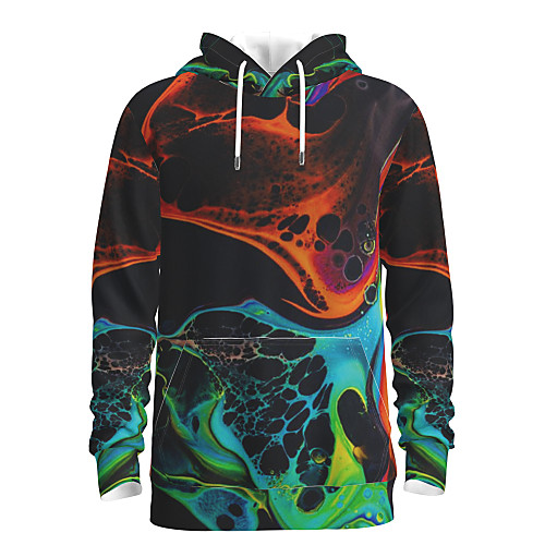 

Men's Pullover Hoodie Sweatshirt Graphic Tie Dye Hooded Daily 3D Print Basic Hoodies Sweatshirts Black