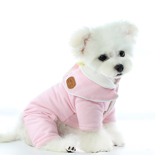 

Dog Coat Jumpsuit Pajamas Solid Colored Casual / Daily Cute Casual / Daily Winter Dog Clothes Puppy Clothes Dog Outfits Warm Blue Pink Costume for Girl and Boy Dog Cotton XS S M L XL