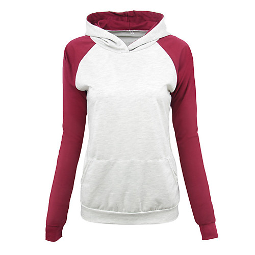 

Women's Hoodie Pullover Plain Solid Color Front Pocket Daily non-printing Basic Hoodies Sweatshirts Wine White Red