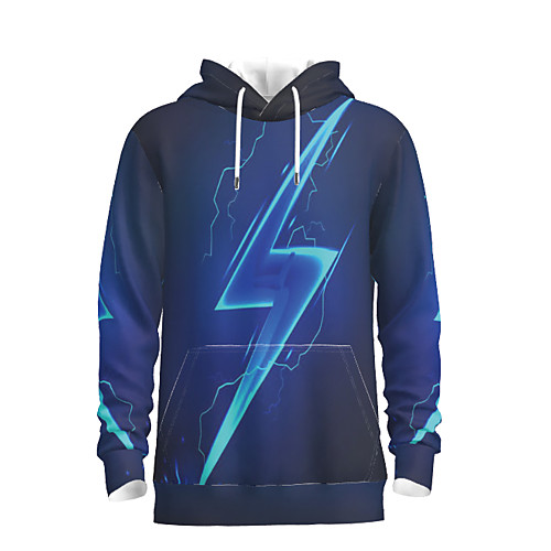 

Men's Pullover Hoodie Sweatshirt Graphic Abstract Hooded Daily 3D Print Basic Hoodies Sweatshirts Blue
