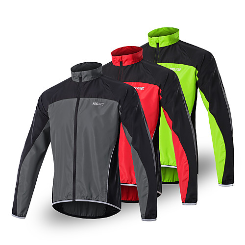 

Arsuxeo Men's Cycling Jersey Summer Spandex Polyester Bike Jersey Top Waterproof Windproof Anatomic Design Sports Dark Grey / Black / Red / Green Mountain Bike MTB Road Bike Cycling Clothing Apparel
