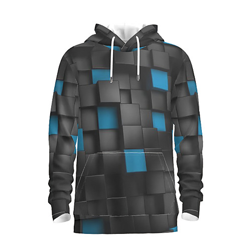 

Men's Pullover Hoodie Sweatshirt Graphic Abstract Hooded Daily 3D Print Basic Hoodies Sweatshirts Black