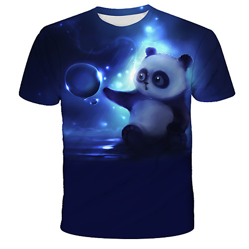 

Men's T shirt Graphic Print Short Sleeve Daily Tops Streetwear Exaggerated Rainbow