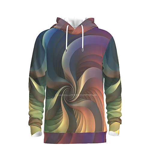 

Men's Pullover Hoodie Sweatshirt Graphic Abstract Hooded Daily 3D Print Basic Hoodies Sweatshirts Brown
