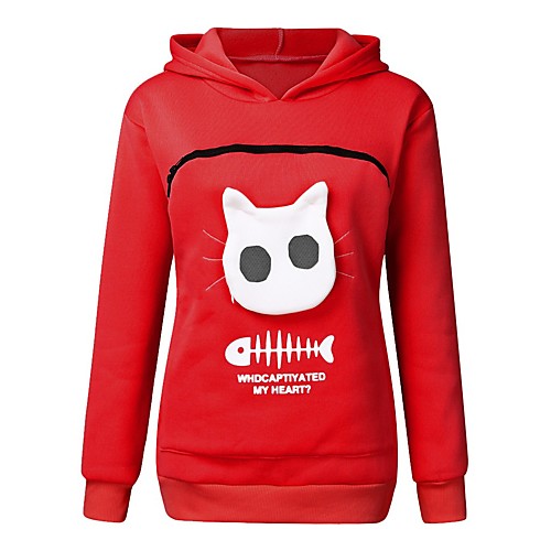 

Women's Hoodie Pullover Animal Daily Basic Hoodies Sweatshirts Loose Oversized Yellow Blushing Pink Wine