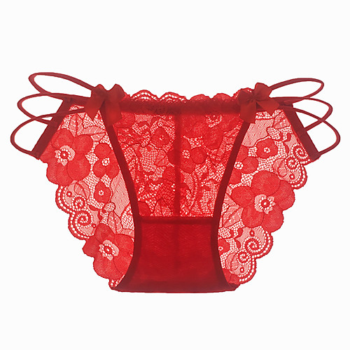 

Women's Normal Mesh / Lace Boxers Underwear High Elasticity Low Waist 1 PC Purple One-Size
