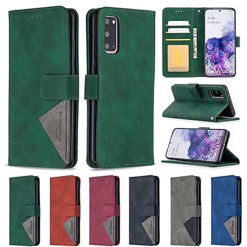 

Case For Samsung Galaxy S20 Ultra S10E S9 Plus A10 A20 A20E A30 A40 A50 A70 M10 A10E Wallet Card Holder with Stand Full Body Cases Solid Colored PU Leather