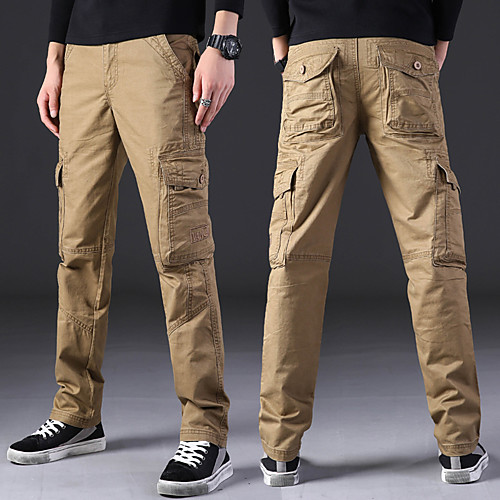 

Men's Work Pants Hiking Cargo Pants Hiking Pants Trousers Military Outdoor Loose Ripstop Multi-Pockets Multi Pockets Breathable Cotton Pants / Trousers Bottoms Army Green Grey Khaki Black Work