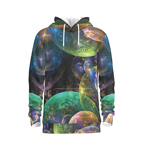 

Men's Pullover Hoodie Sweatshirt Graphic Abstract Hooded Daily 3D Print Basic Hoodies Sweatshirts Black