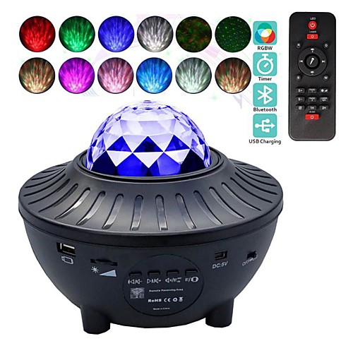 

Colorful Starry Sky Projector USB Voice Control Music Player LED Night Light USB Charging Projection Lamp Kids Gift