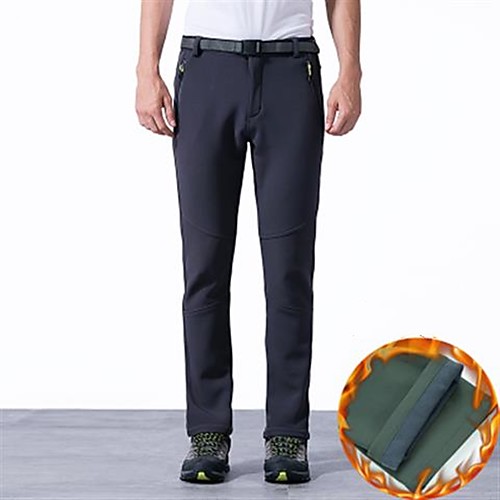 

Men's Hiking Pants Trousers Winter Outdoor Thermal Warm Waterproof Windproof Breathable Bottoms Army Green Grey Black Dark Blue Camping / Hiking Hunting Climbing L XL XXL XXXL 4XL / Wear Resistance