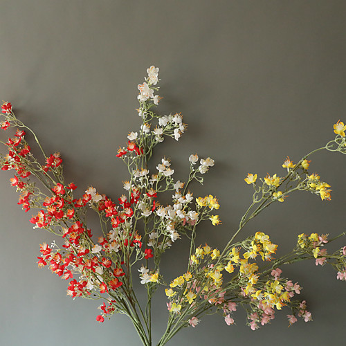 

Artificial Flowers, 1 Pcs Fake Flower Decor Plastic Ball Realistic Flower Arrangements for Home Wedding Party Office Table Decoration