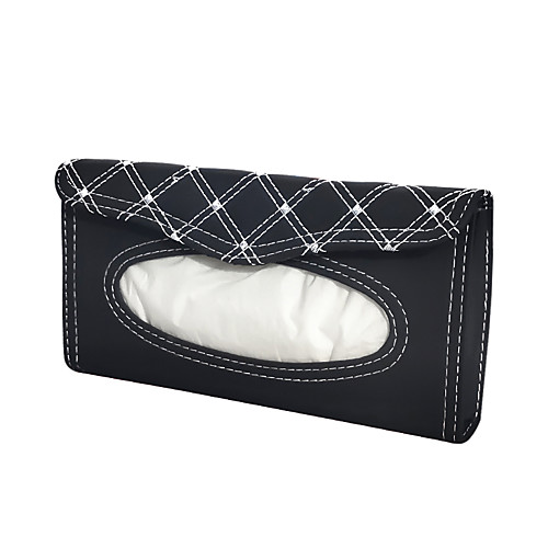 

Car Red Wine Paper Towel Bag Plaid Car Paper Towel Cover Car Paper Extraction Cover Sunshade Plate