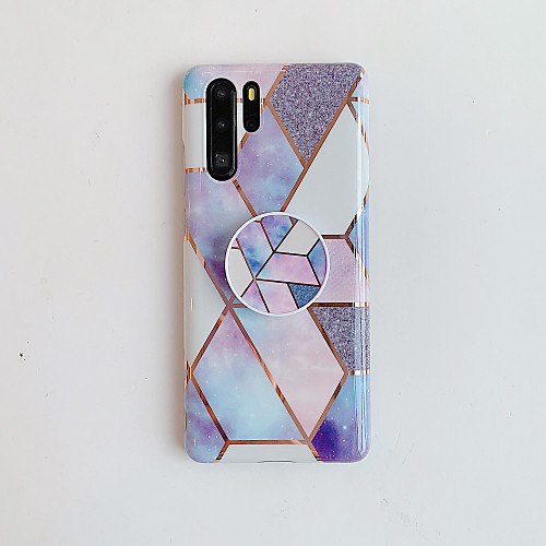 

Phone Case For Huawei P20 P20 Pro P20 Lite Nova 3e Mate 20 Mate 20 Lite Mate 20 Pro P30 P30 Pro P30 Lite Nova 4e with Stand Plating Pattern Back Cover Marble