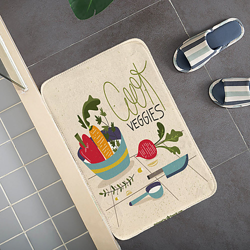 

Creative 3d Printing Kitchenware Field Hallway Carpet And Rugs For Bedroom Living Room Carpet Kitchen Bathroom Anti-slip Floor Mats