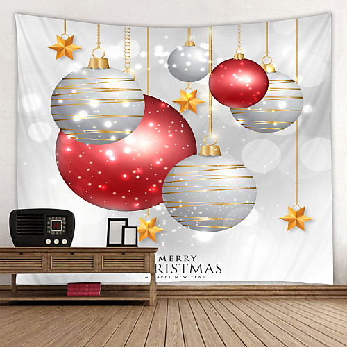 

Christmas Santa Claus Wall Tapestry Art Decor Blanket Curtain Picnic Tablecloth Hanging Home Bedroom Living Room Dorm Decoration Christmas Chandelier Star Polyester