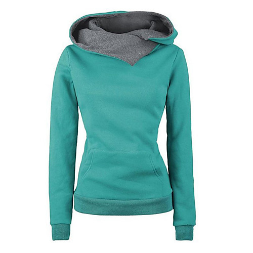 

Women's Hoodie Sweatshirt Hoodie Pullover Black Minimalist Cowl Neck Fleece Cotton Solid Color Sport Athleisure Hoodie Top Long Sleeve Warm Soft Comfortable Everyday Use Causal Exercising General Use