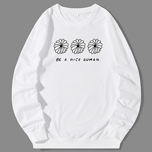 

Women's Pullover Sweatshirt Graphic Text Letter Daily Casual Hoodies Sweatshirts Blue Yellow Blushing Pink