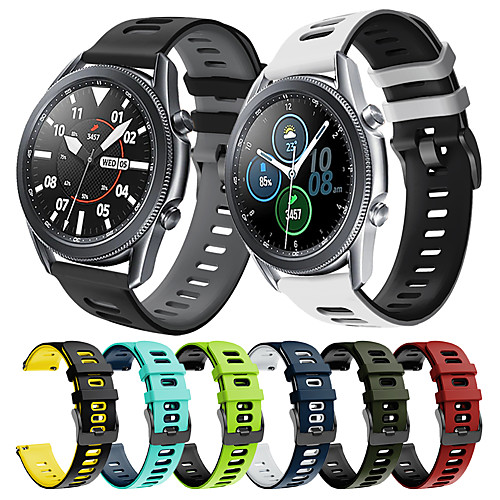 

Sport Silicone Watch Band for Samsung Galaxy Watch 3 45mm 41mm / Galaxy Watch 46mm 42mm / Gear S3 Classic Frontier / Galaxy Active 2 40mm 44mm / Gear Sport / S2 Classic Bracelet Wrist Strap Wristband
