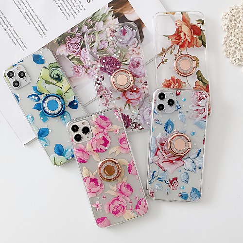 

Case for Samgung Galaxy A50 A70 A21 A21s A31 A51 A71 A91 with Stand Transparent Pattern Back Cover Flower TPU