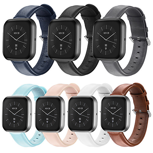 

Smart Watch Band for Fitbit 1 pcs Business Band Genuine Leather Replacement Wrist Strap for Fitbit Versa Lite fitbit versa 2