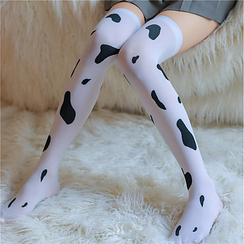 

Women's Socks Sexy Lady / Black & White Stockings Thin 10D White / Super Sexy