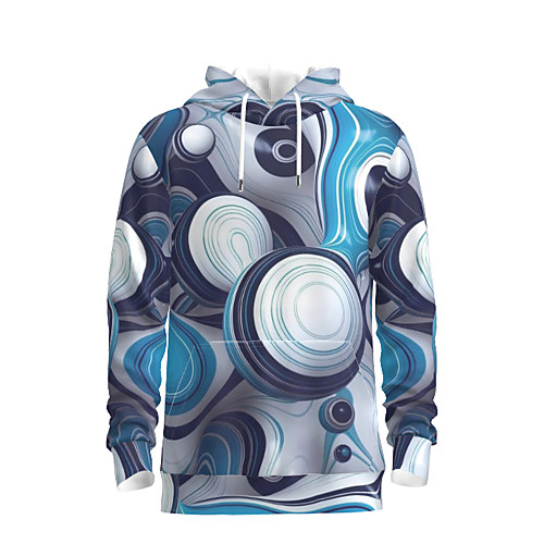 

Men's Pullover Hoodie Sweatshirt Graphic Abstract Hooded Daily 3D Print Basic Hoodies Sweatshirts Blue