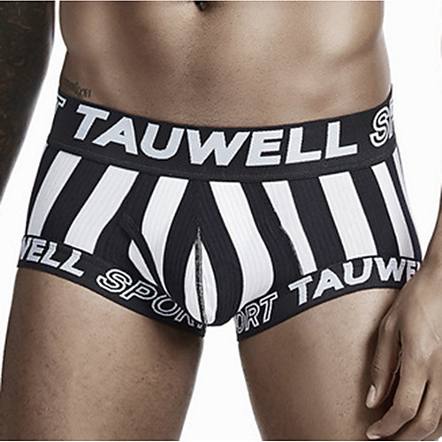 

TAUWELL Men's Sports Underwear Shorts Boxer Briefs Bottoms Cotton Winter Fitness Gym Workout Performance Running Training Breathable Quick Dry Soft Sport Red / White Blue Orange Green BlackWhite