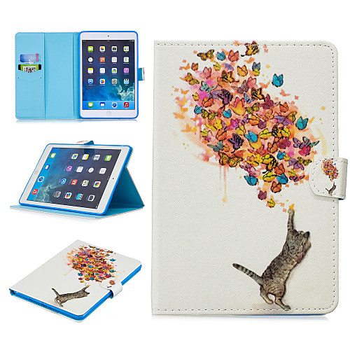 

Case For Apple iPad Air / iPad 4/3/2 / iPad (2018) Card Holder / Shockproof / Pattern Full Body Cases Animal PU Leather / TPU / iPad Pro 10.5 / iPad (2017)