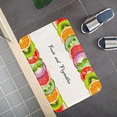 

Creative Fruit 3D Printing Multicolored Floor Field Hallway Carpet and Rugs for Bedroom Living Room Carpet Kitchen Bathroom Anti-Slip Floor Mats