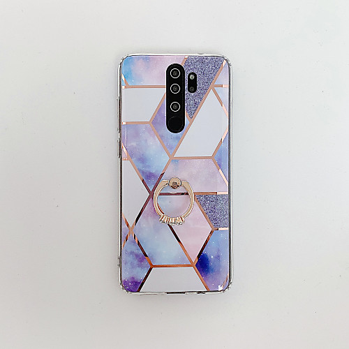 

Case For Xiaomi Redmi Note 7 Note 7 Pro Note 6 Note 6 Pro Note 8 Note 8 Pro Note 5 8 8A Note 9S Note 9 Pro Note 9 Pro Max Plating Ring Holder Pattern Back Cover Marble TPU