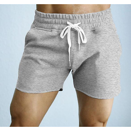 

Men's Sporty Outdoor Sports Daily Weekend Sweatpants Shorts Pants Solid Colored Short Drawstring Black Blue Army Green Light gray Gray