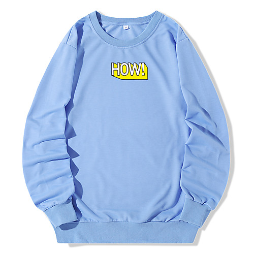 

Women's Pullover Sweatshirt Graphic Daily Casual Hoodies Sweatshirts Blue Yellow Blushing Pink