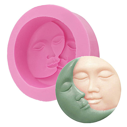 

Sun and Moon Face Silicone Mold Craft DIY Fondant Chocolate Soap Mold Handmade Polymer Cake Decoration Tools