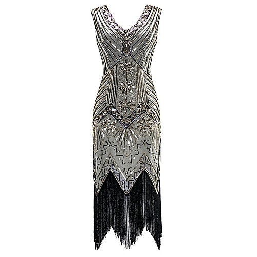 

Diva Disco 1980s Vacation Dress Dress Prom Dress Women's Sequins Costume Beige Vintage Cosplay Prom Sleeveless Floor Length Mermaid / Trumpet / Tuxedo