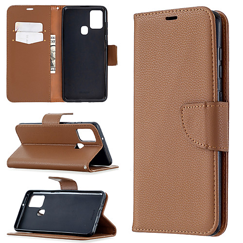 

Case For Samsung Galaxy A21S Note 20 A31 A70E A41 A11 M11 A01 A21 S20 S20 Plus S20 Ultra A51 A71 A10S A20S Card Holder Flip Full Body Cases Solid Colored PU Leather
