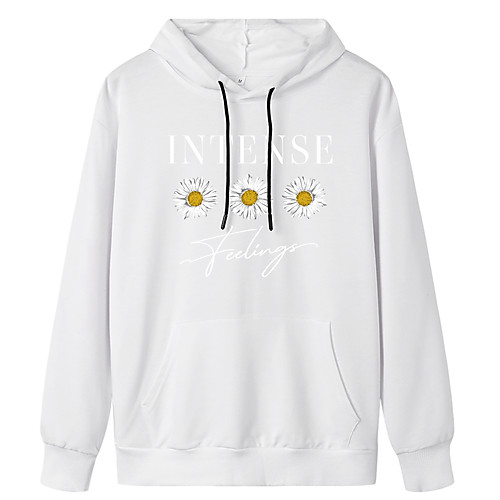 

Women's Pullover Hoodie Sweatshirt Graphic Daily Weekend Basic Casual Hoodies Sweatshirts Blue Yellow Blushing Pink
