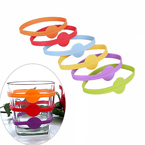 

12pcs Silicone Wine Cup Glass Markers Party Goblet Wine Drinking Cup Marking Label Tags For Home Bar Kitchen Tool Accessories