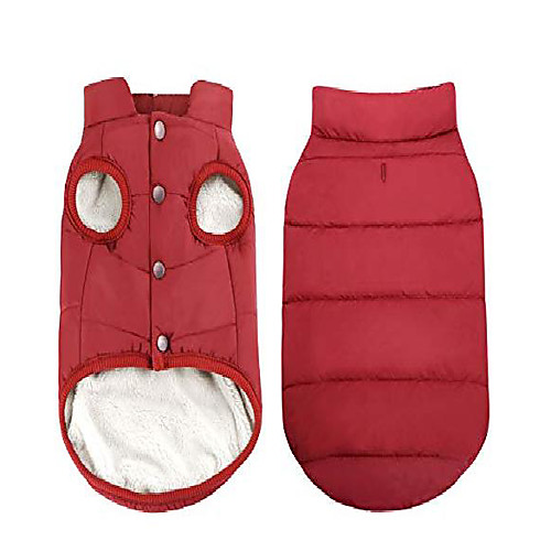 

Fleece Lining Extra Warm Dog Hoodie in Winter for Small Dogs Jacket Puppy Coats with Hooded,Red (XS-XXXL)