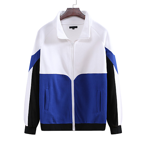 

Men's Sweatshirt Color Block Basic Hoodies Sweatshirts Blue Black