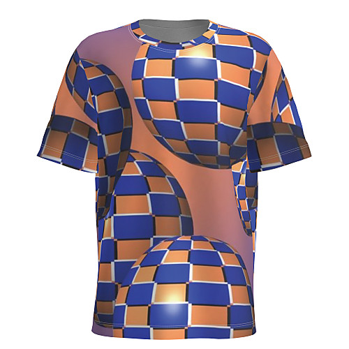 

Men's T shirt Shirt 3D Print Graphic Abstract Short Sleeve Daily Tops Basic Round Neck Khaki