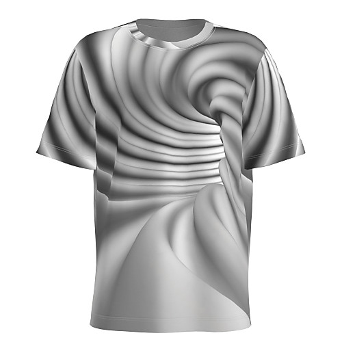 

Men's T shirt 3D Print Graphic Abstract Short Sleeve Daily Tops Basic Round Neck Gray
