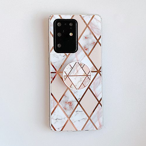 

Phone Case For Samsung Galaxy Back Cover S9 S9 Plus S8 Plus S8 S7 edge S7 Note 9 Note 8 A51 S10 with Stand Plating Pattern Marble TPU