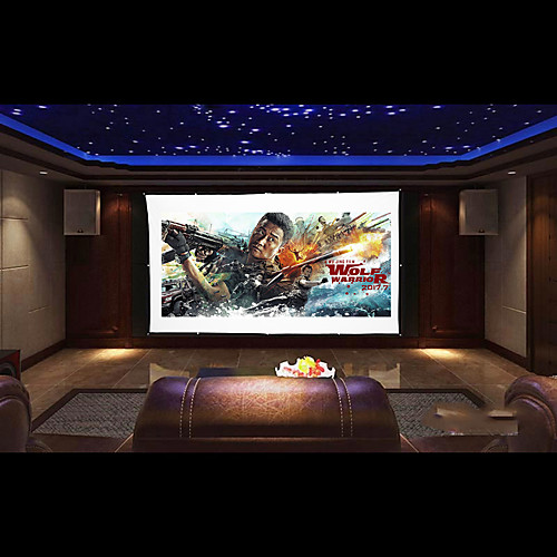 

150 inch 16 9 Portable Projector Screen HD Foldable Projection Screen White for Wall Mounted Home Theater Bar Travel