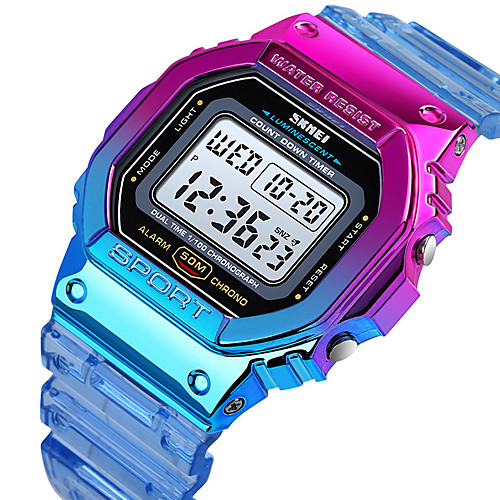 

Women's Digital Watch Digital Digital Modern Style Sporty Colorful Alarm Calendar / date / day Chronograph / One Year / Silicone