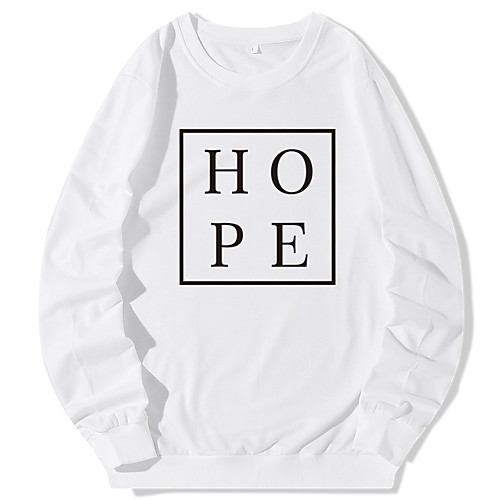 

Women's Pullover Sweatshirt Graphic Text Letter Daily Casual Hoodies Sweatshirts Blue Yellow Blushing Pink