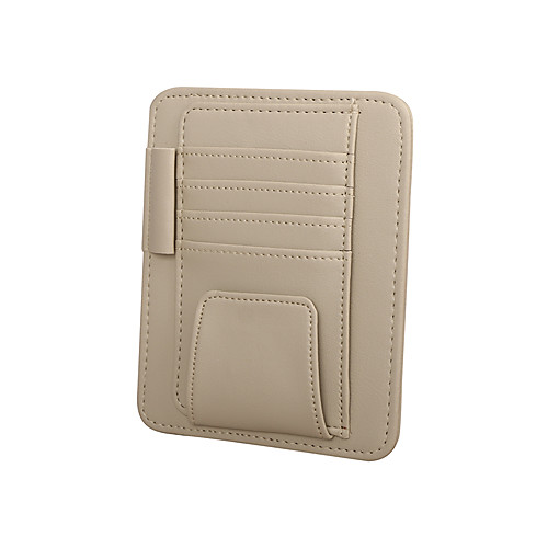 

8013 Car Glasses Clip Car Certificate Card Car Sun Visor Storage Leather Multi-Functional Card Bag Ticket Holder