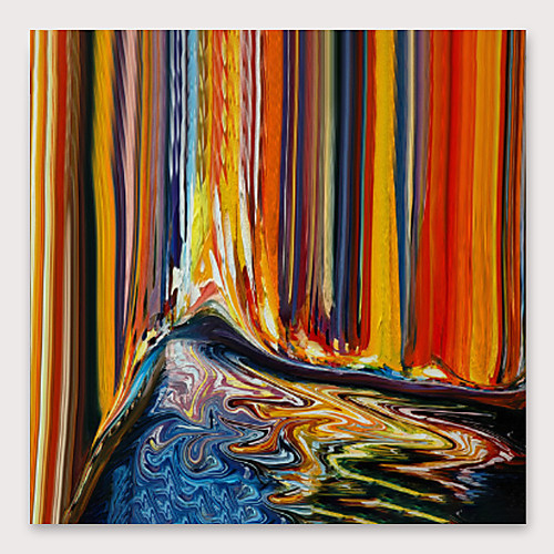 

Oil Painting Hand Painted Square Abstract Modern Stretched Canvas