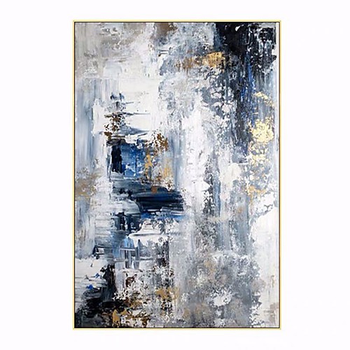 

Oil Painting Hand Painted Vertical Abstract Landscape Comtemporary Modern Rolled Canvas (No Frame)